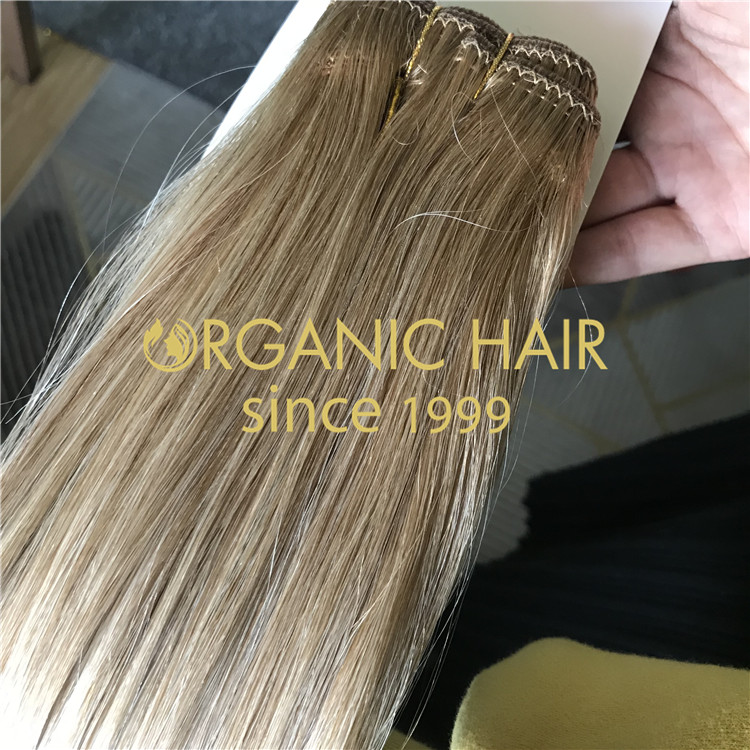 Silicone free machine tied hair wefts  H224